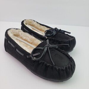 NEW Dream Pairs Eesohbet Toddler Size 13 Black Slip On Comfort Moccasin Slippers